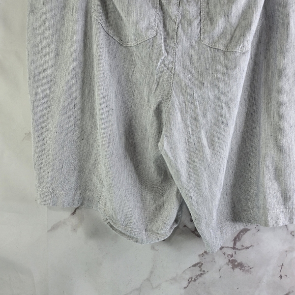 NYDJ Shorts Womens 18W Linen White Striped Bermuda Not Your Daughters - Picture 7 of 11